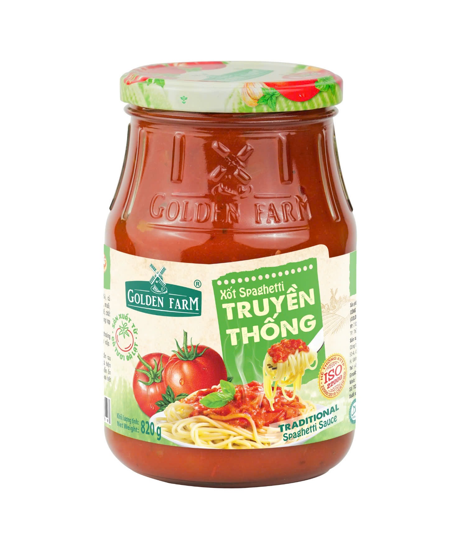Xốt spaghetti Truyền Thống GoldenFarm 820g
